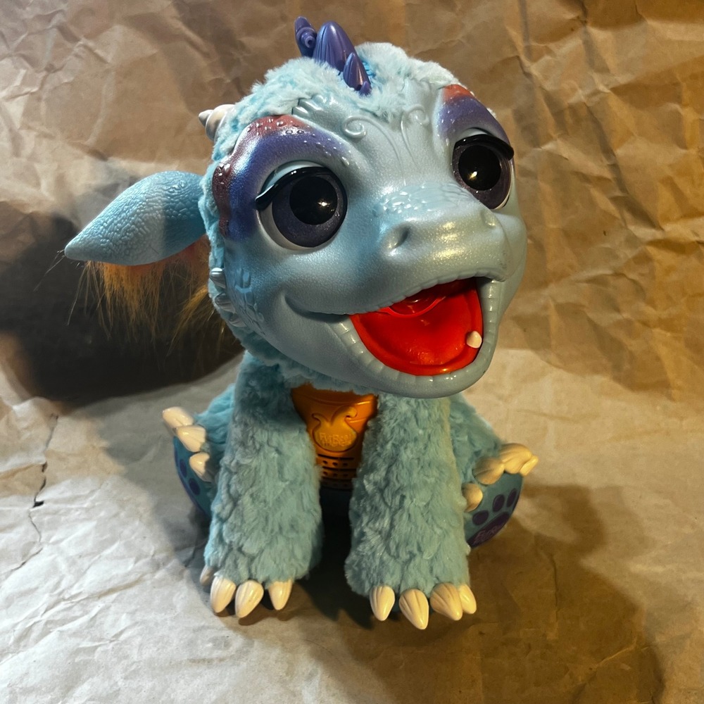 FurReal Friends Torch My Blazin Dragon Blue Interactive Plush B5142 2015